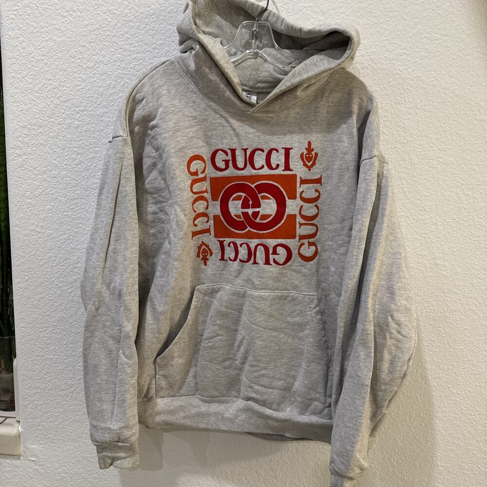Vtg Gucci Boot Sweater Hip-Hop Relaxed Large